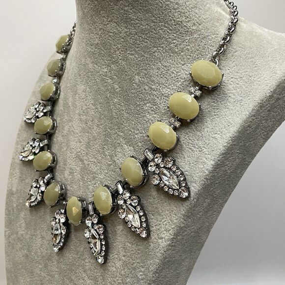 Lia Sophia Astoria Rhinestone Bib Statement Necklace Boho Chunky Bold - Picture 3 of 8